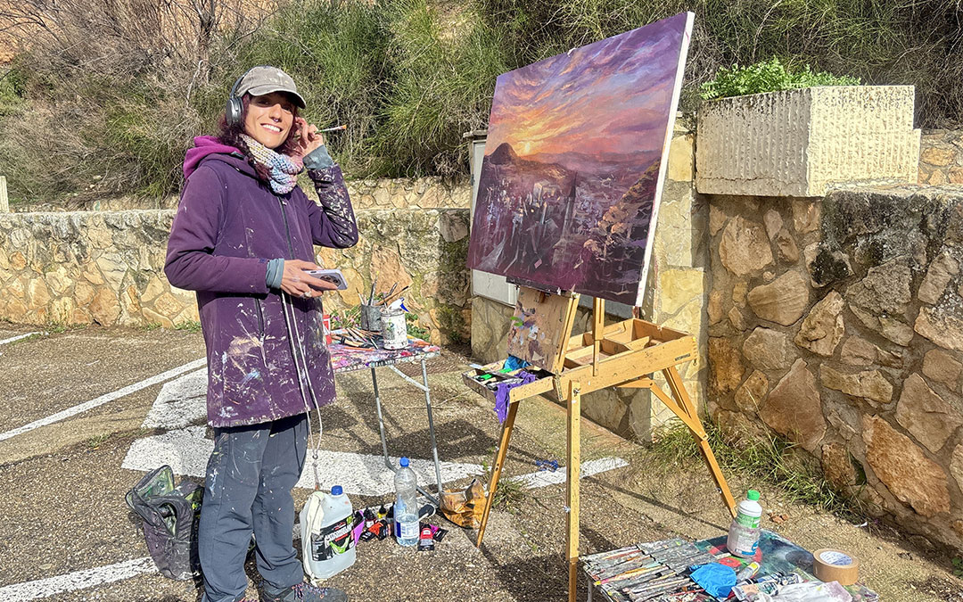 La artista Patricia Jiménez es de Madrid y lleva seis años participando en el concurso alcorisano. / S.C.