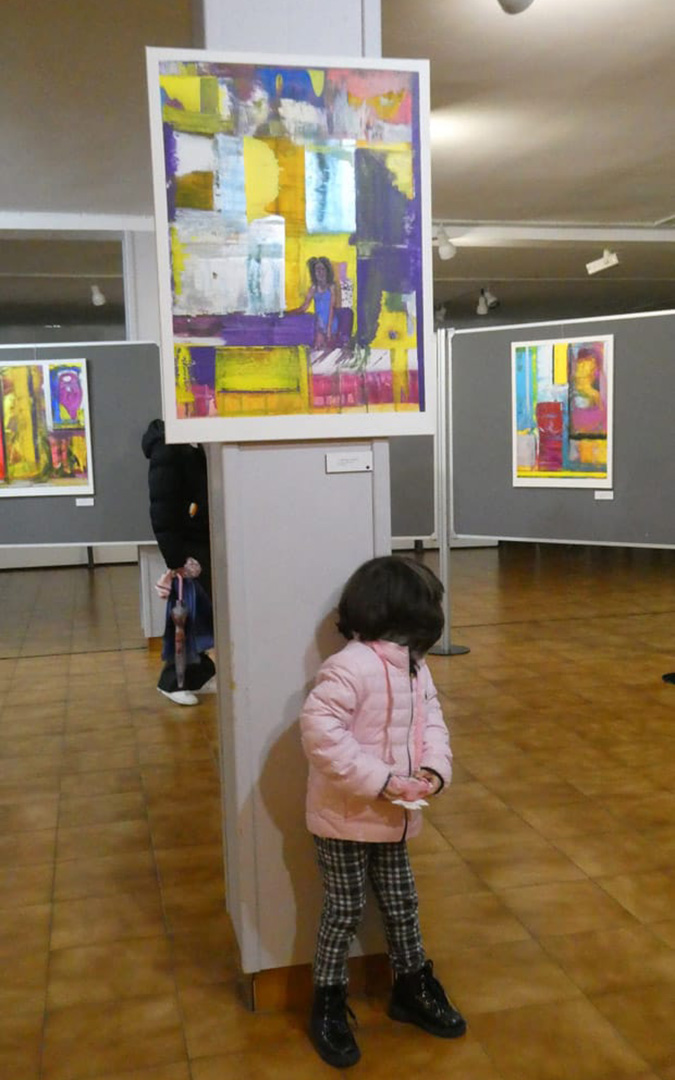 Inauguración de 'Amarillo, Amar y yo' de Bart Felix, en Alcorisa. / Archivo personal