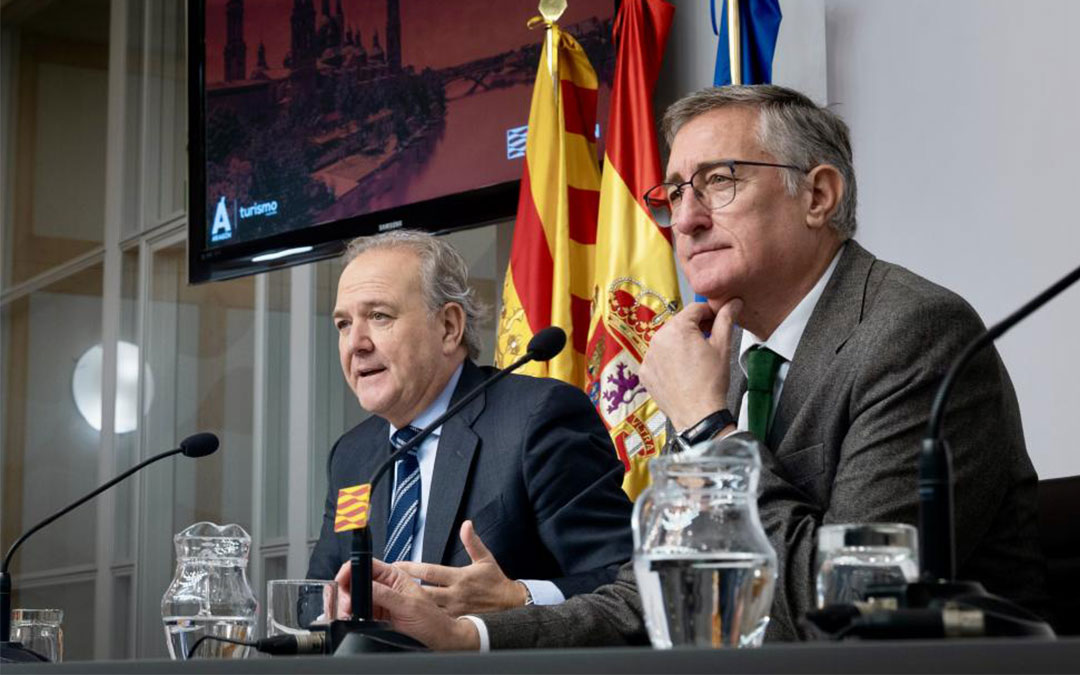 Jorge Moncada y Manuel Blasco durante la presentación del stand. / F.S.