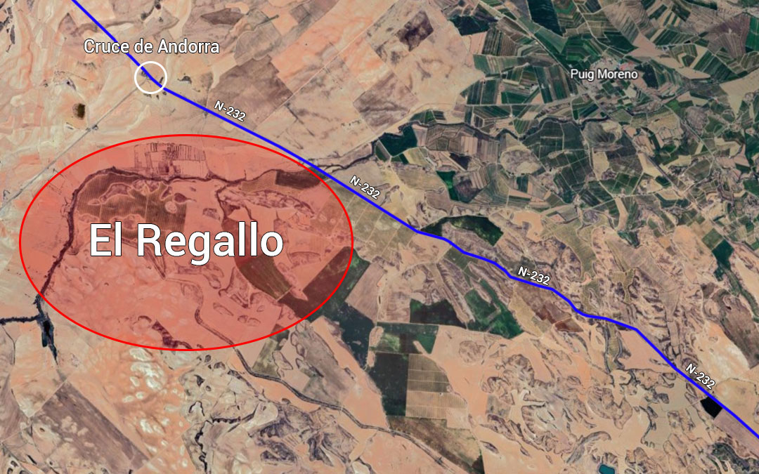 El poligono del Regallo se encuentra en la N-232 antes de llegar al cruce con Andorra./ L.C.