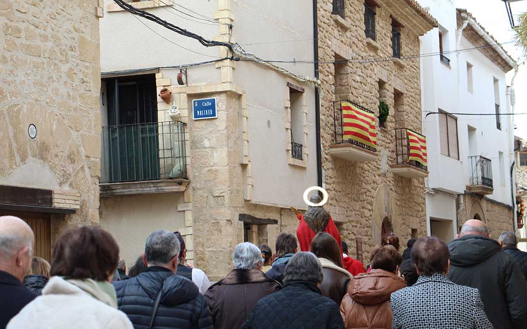 Procesión de Santa Águeda en Torrecilla de Alcañiz. / B. Severino