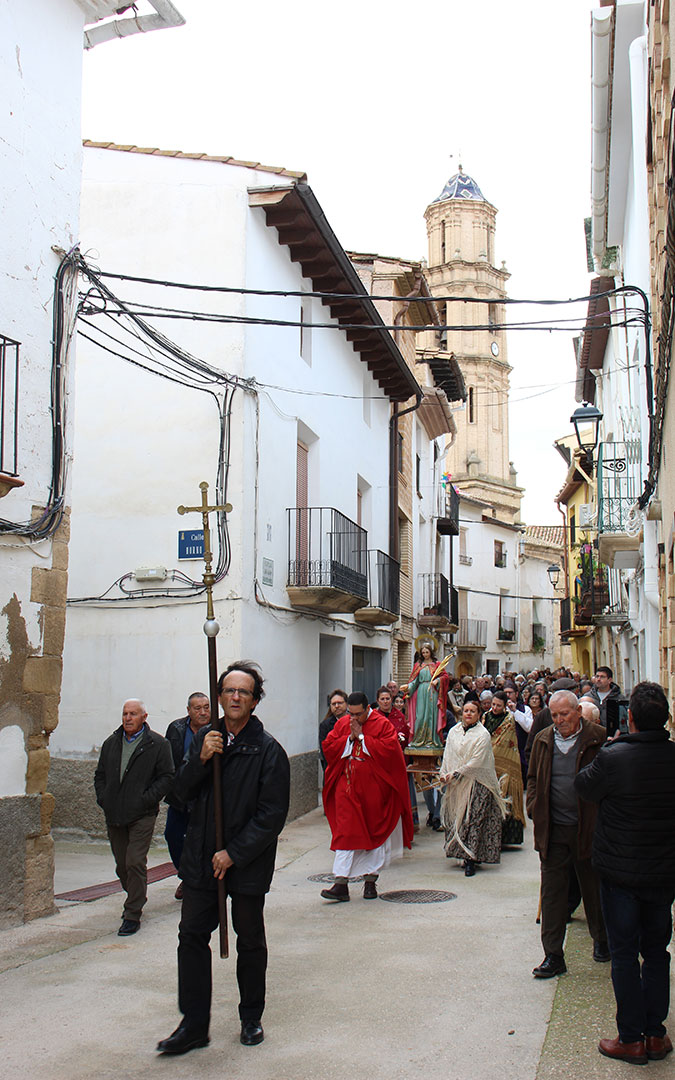 Procesión de Santa Águeda en Torrecilla de Alcañiz. / B. Severino