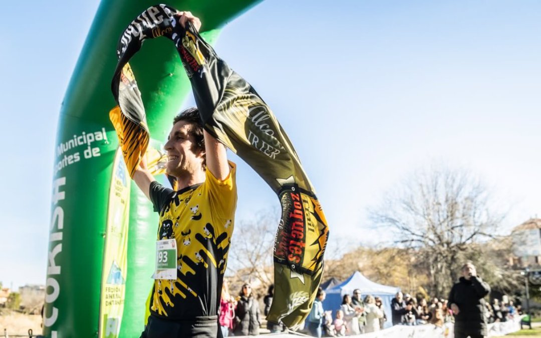 Carlos Pitarque tras ganar el Trail Zoquetes de Alcorisa el pasado mes de enero /C.P.