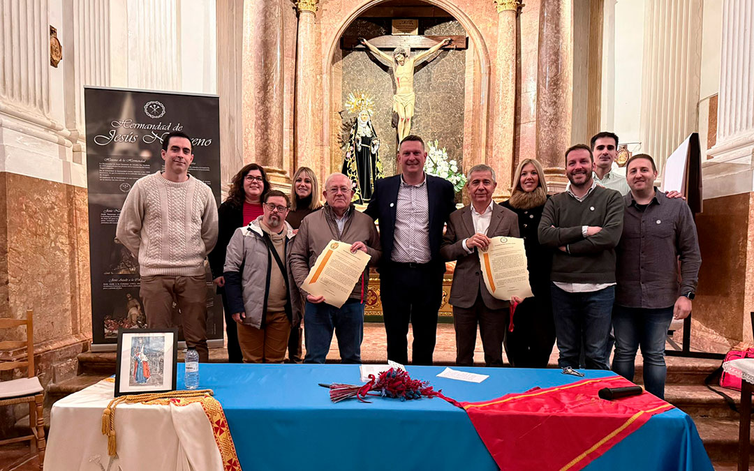 Celebración del Capítulo del Nazareno de Alcañiz, donde se nombro al Hermano Mayor de Honor y al de Turno para esta Semana Santa. / Víctor Perena