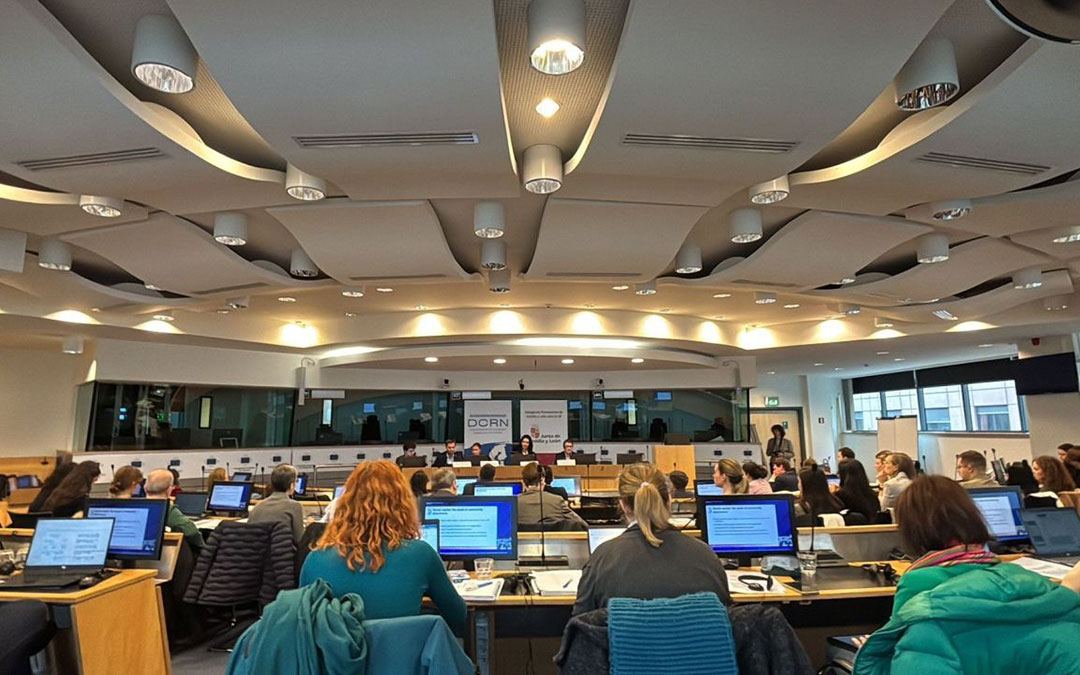 Instantes del debate europeo 'El derecho a quedarse' del Comité de Regiones en Bruselas. / SSPA