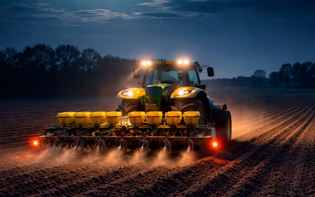 Un agricultor sembrando bajo la Luna. / L.C