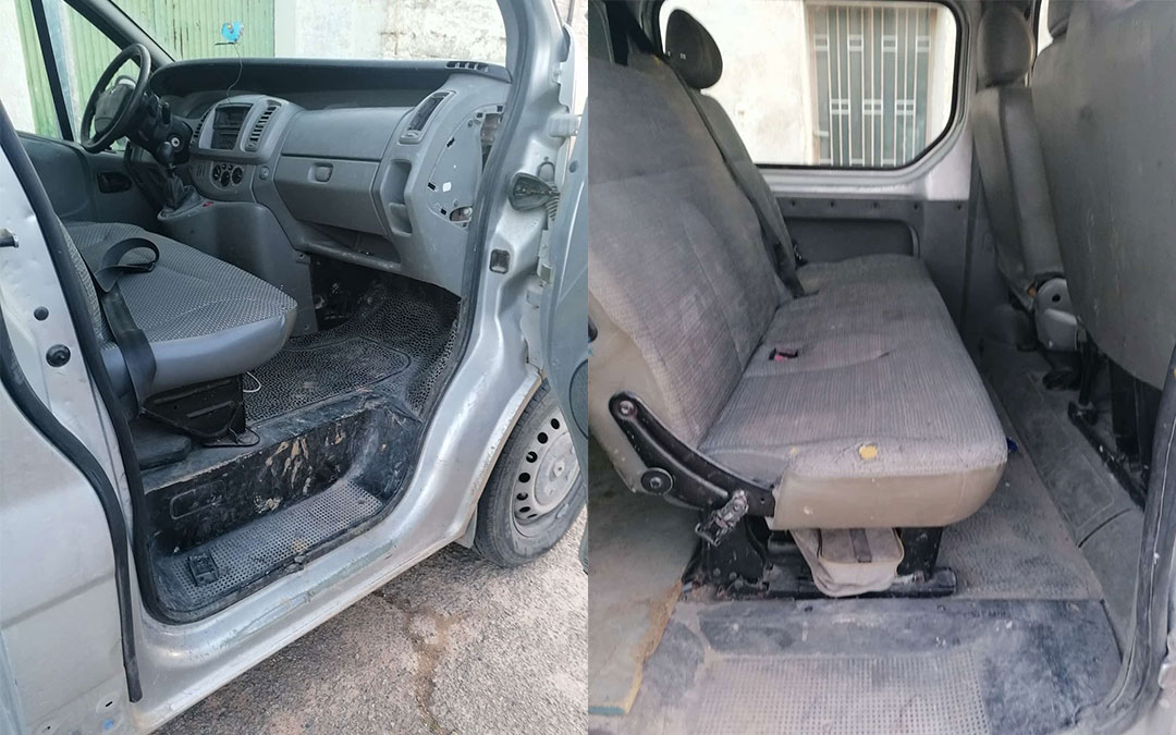Estado en el que se encontraba la furgoneta. / L.C.