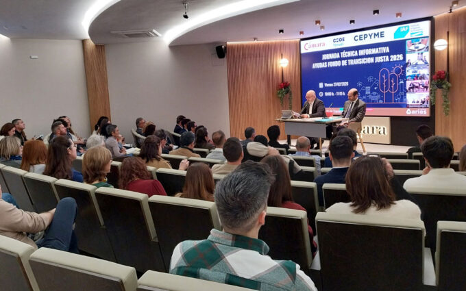 Más de un centenar de empresarios de Teruel conocen con Cámara de Comercio como acceder a las ayudas de la Transición Justa