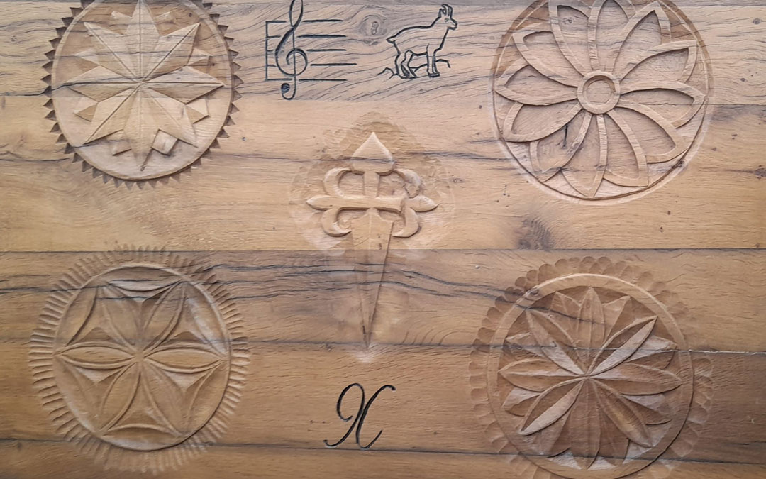 Trabajos en talla de madera de Chesús Palacio Gil. / Archivo personal