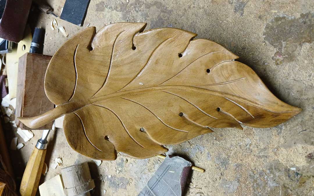 Trabajos en talla de madera de Chesús Palacio Gil. / Archivo personal