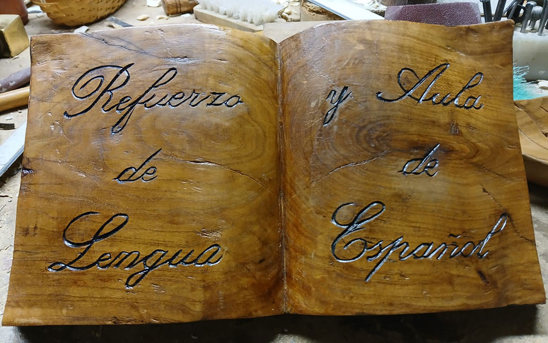 Trabajos en talla de madera de Chesús Palacio Gil. / Archivo personal