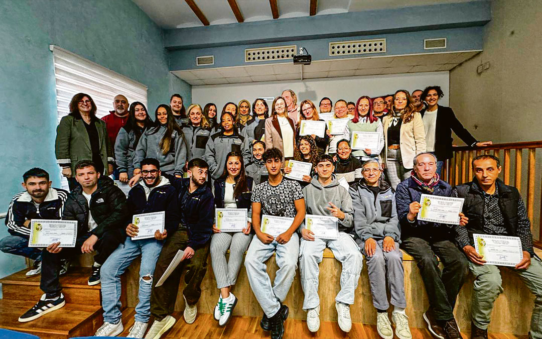 Alumnos que han finalizado los programas experienciales./ Ayto. Caspe