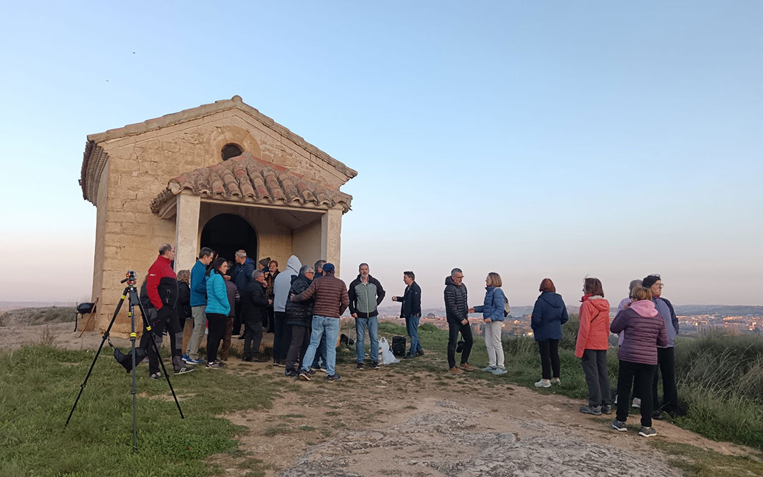 Instantes del Equinoccio Primavera en Alcañiz esta mañana. / C.A.