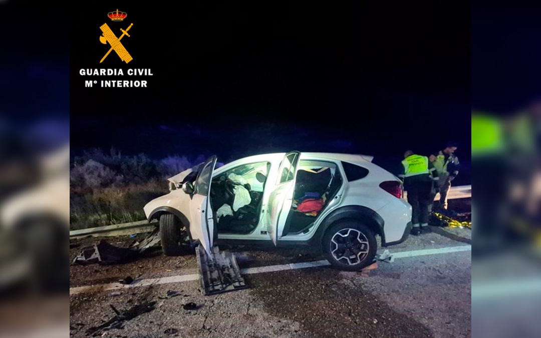 Uno de los coches siniestrados./ Guardia Civil
