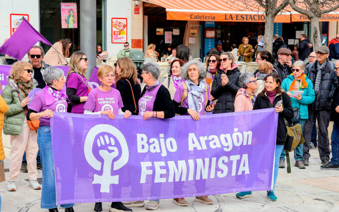 El Bajo Aragón Histórico sale a la calle por el 8M: «No podemos retroceder en derechos. La lucha feminista debe ser diaria»