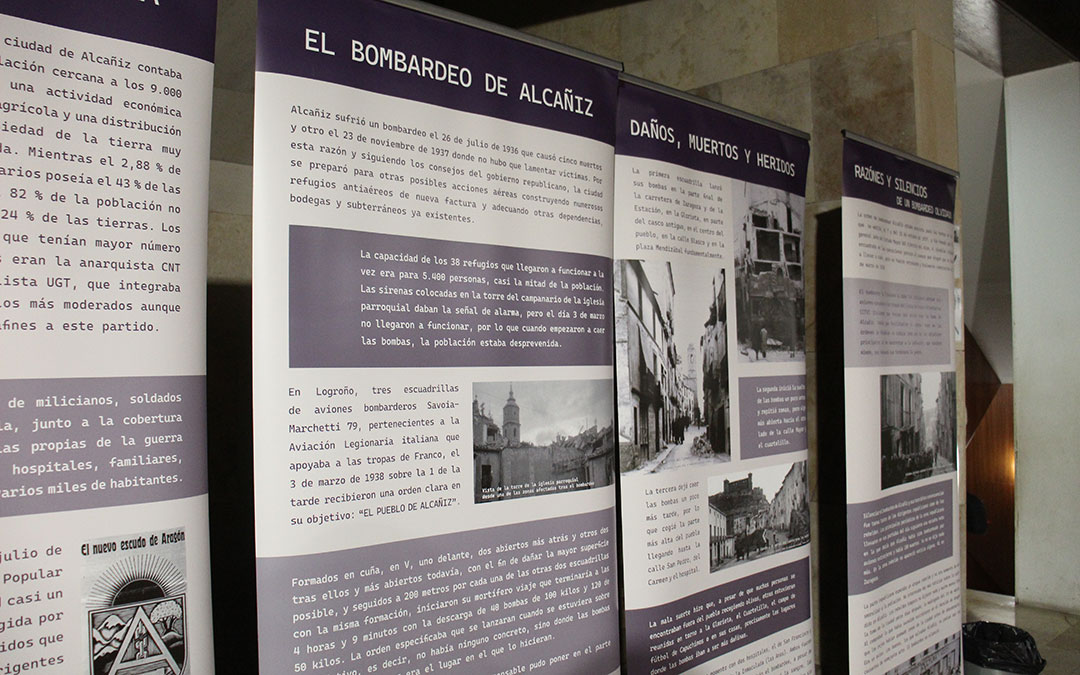 Conmemoración del Bombardeo de Alcañiz del 3 de marzo del 38 con exposición en el Liceo. / B. Severino