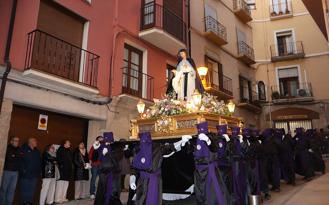 Procesión del Encuentro en Alcañiz 2026. / B. Severino