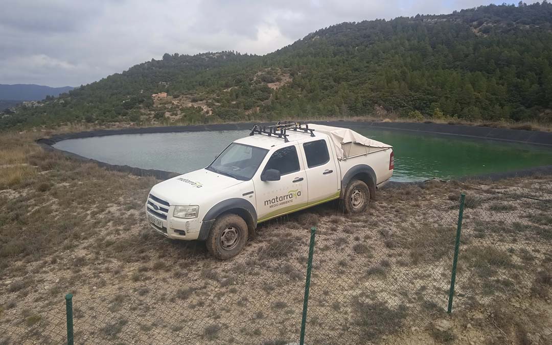 Mantenimiento de balsas antiincendios./Comarca Matarraña