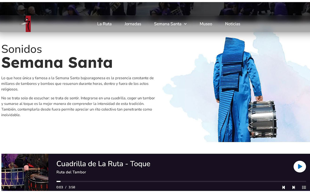 Nueva web de la Ruta del Tambor y Bombo. Apartado de sonidos. / L.C.