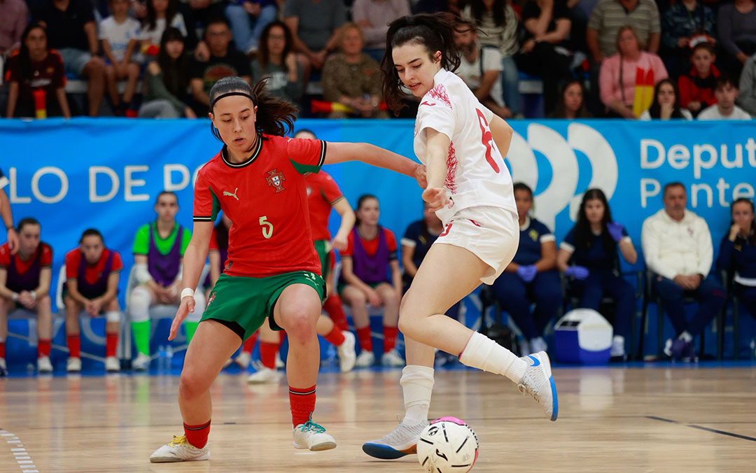 Mallor durante el segundo encuentro de España contra Portugal celebrado en Poio / Cedida