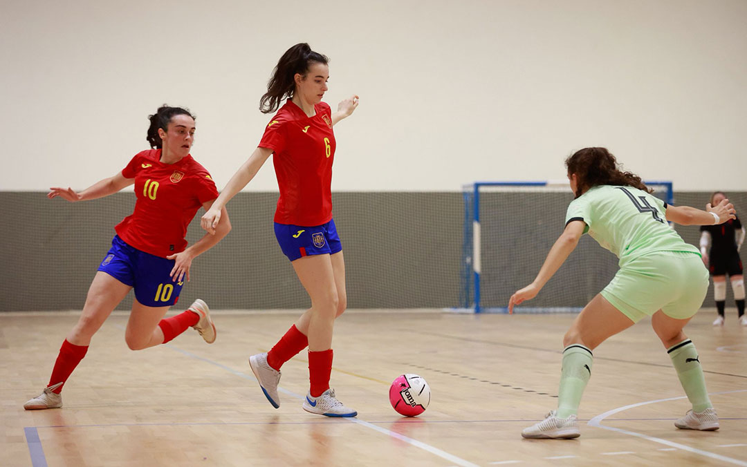 Mallor durante el encuentro de España contra Portugal en Sanxenxo / Cedida