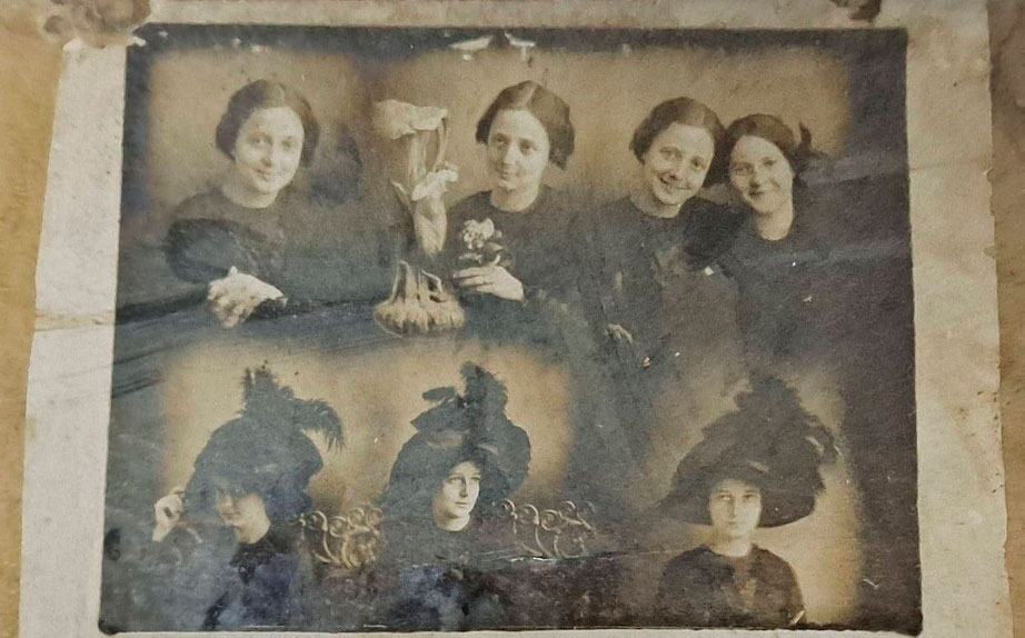 Retratos fotográficos de alcañizanos a principios del siglo XX, encontrados en una vivienda de la calle Mayor, 35. / Cedida por Guillermo Castillo