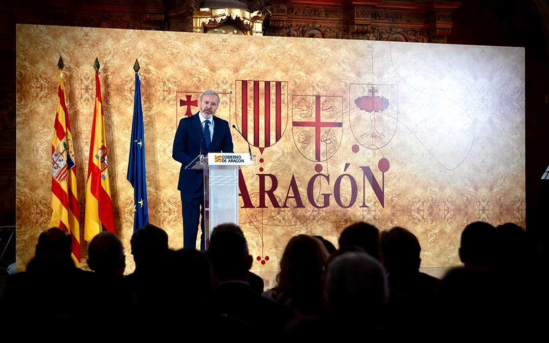 Azcón ha sido el orador de un acto que se ha celebrado en la Iglesia de San Pedro de la capital. / DGA