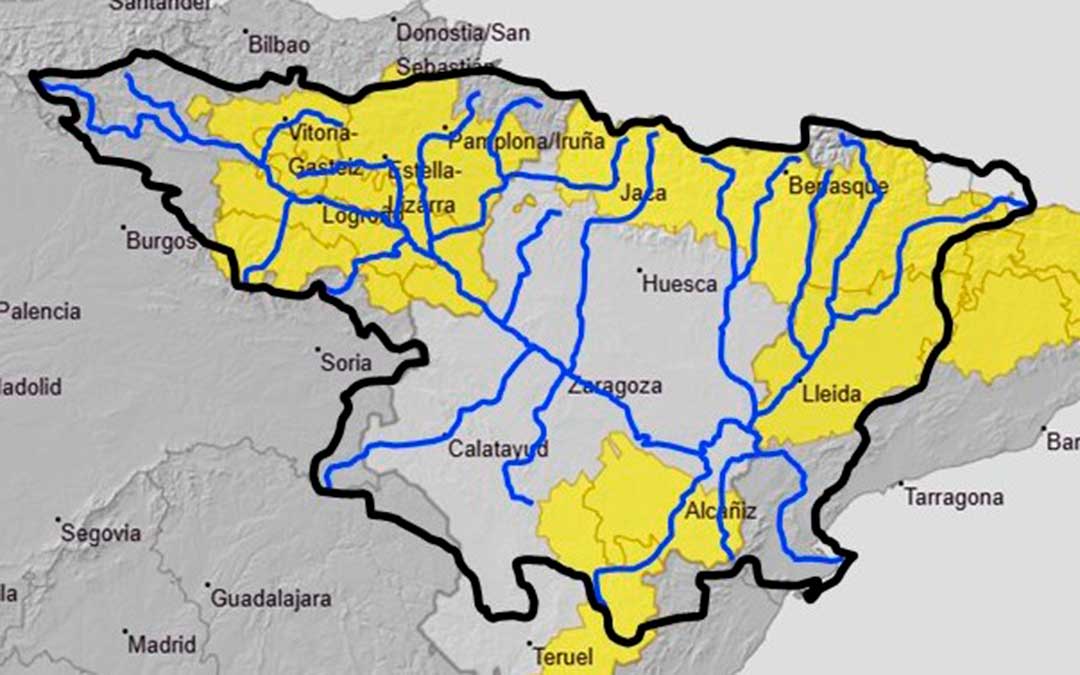 Mapa de alertas para este lunes en Aragón./ L.C.