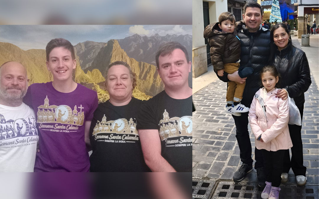 La familia Yepes - Martínez y Bretones - Tallón no vineron a través del proyecto 'Vente a Vivir a un pueblo', pero son ejemplo de nuevos pobladores de la localidad del Bajo Aragón. / Cedidas