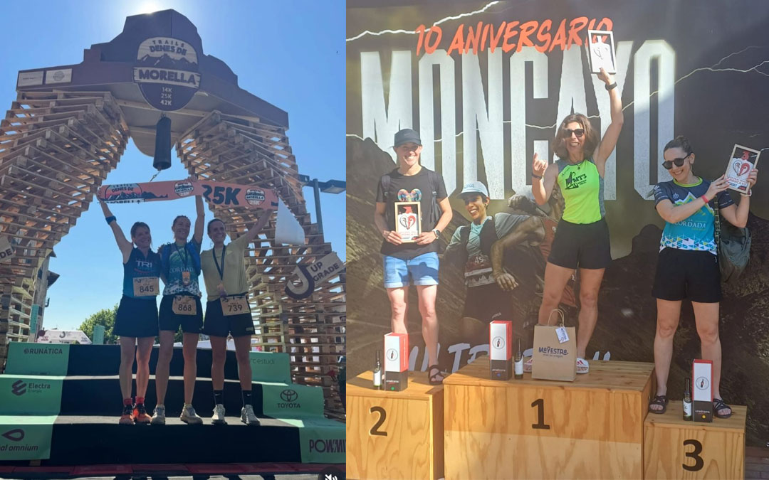 Laura Clavería y Eva Jiménez en sus respectivos podios de este fin de semana / Cedida
