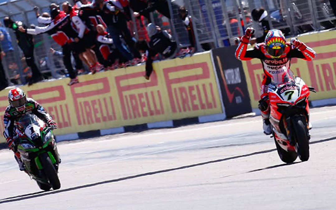 Chaz Davies durante la carrera de Motorland en 2017 / @chazdavies7
