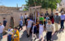 Santa Quiteria pasea bajo el intenso sol en el día grande de Samper de Calanda