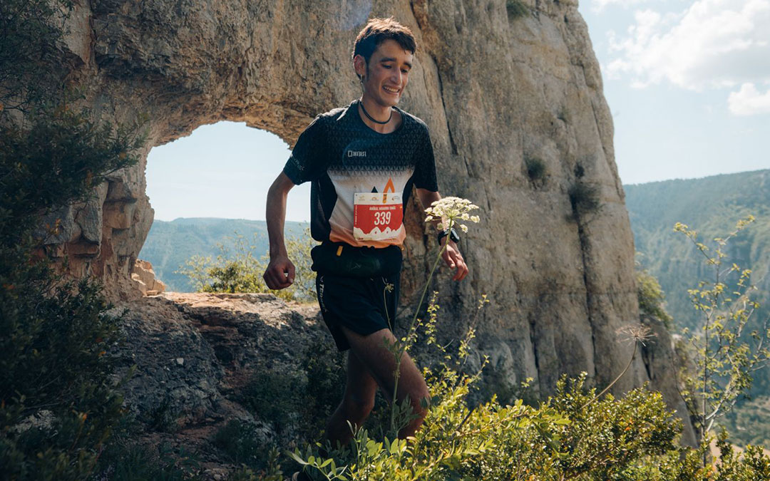 El alcañizano Aníbal Navarro durante la Skyrunner en Francia de este pasado fin de semana / Cedida