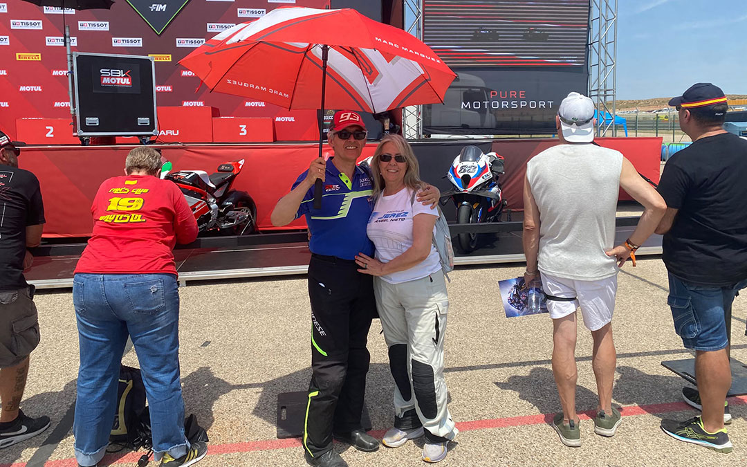 Juanma y Nieves, dos madrileños que no se pierden un año en Motorland Aragón / Jesús Burgos