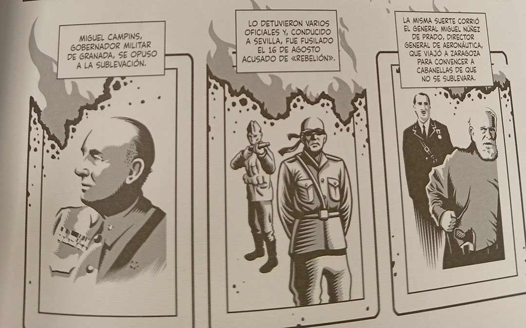Ilustraciones de Esquembre y guion de Casanova de 'España partida en dos'. / LC