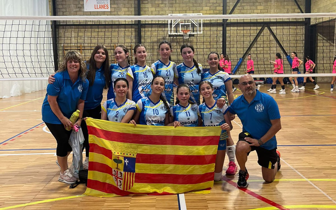 El Club Voleibol Alcañiz en el Campeonato de España celebrado en Asturias / Cedida