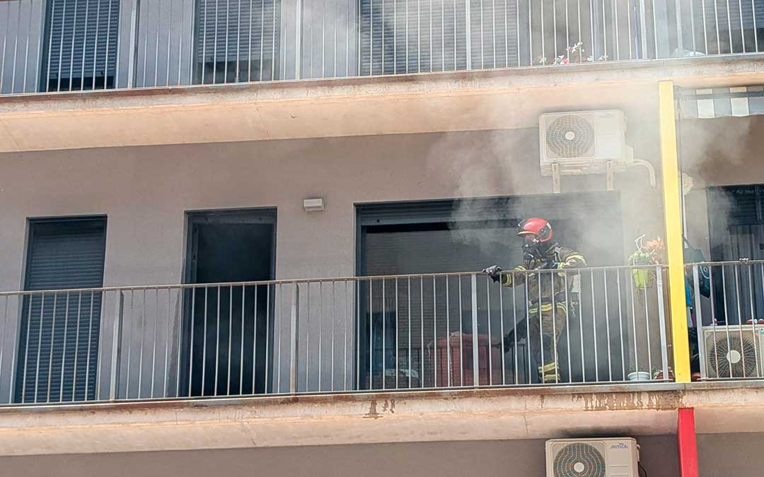 Incendio en una de las viviendas tuteladas de mayores./ CEDIDA