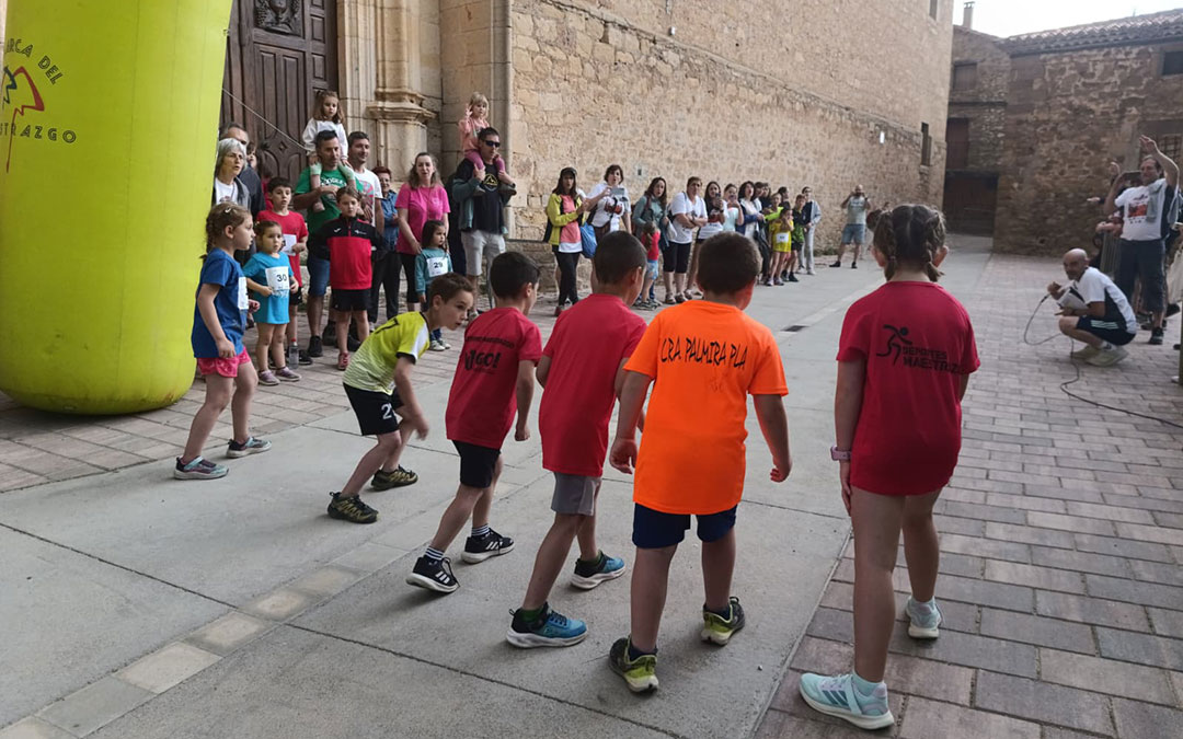 Lo más pequeños durante la XIII Maestrail Geoparque de Allepuz / Prensa Comarca Maestrazgo