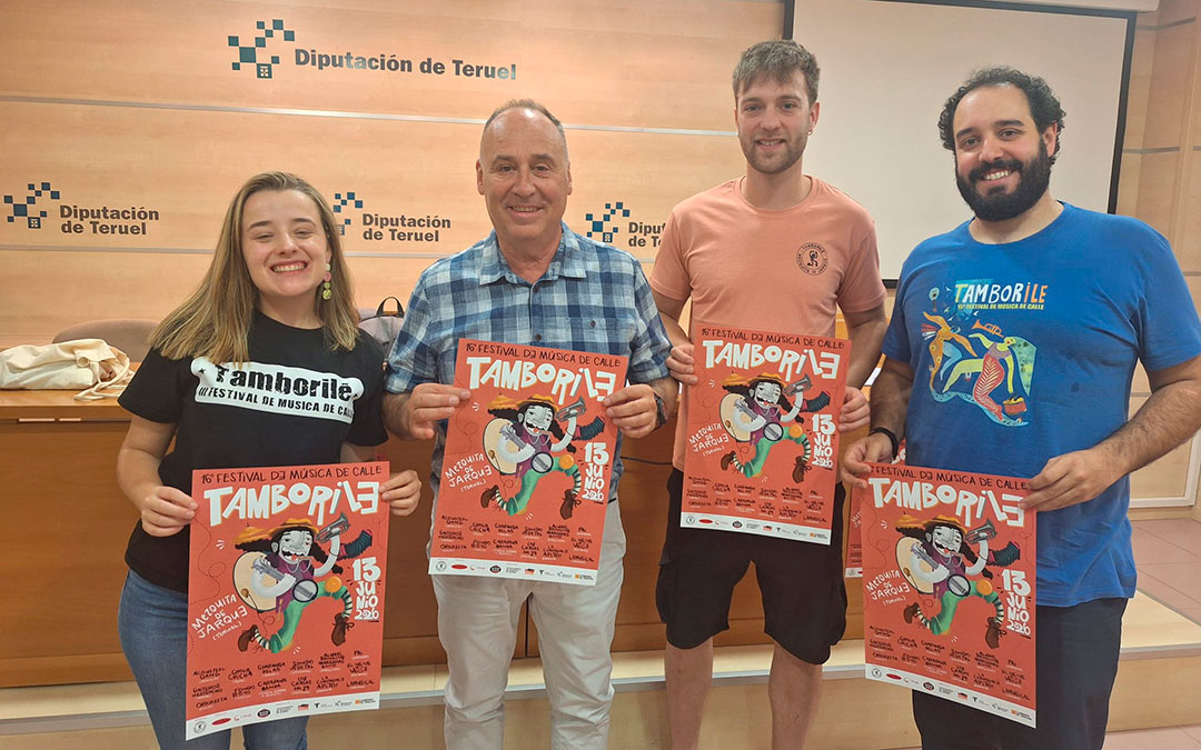 Presentación de la nueva edición de Tamborile en la DPT. Se celebrará el próximo 13 y 14 de junio en Mezquita de Jarque. /DPT