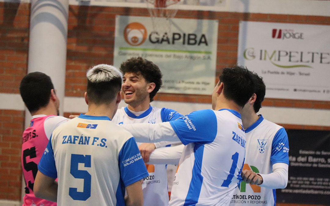 Jugadores del Zafán FS celebrando un gol / Cedida