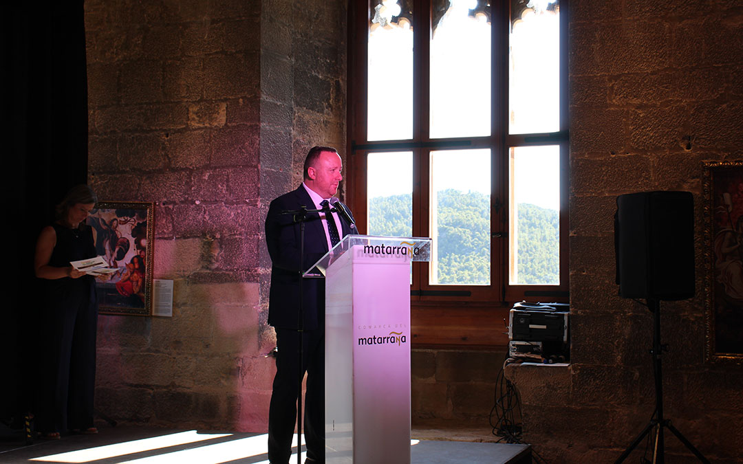 Apertura en Valderrobres del IV Congreso Nacional Marca Calidad Territorial Europea. Intervención del presidente de la asociación, Jesús Ramos. / B. Severino
