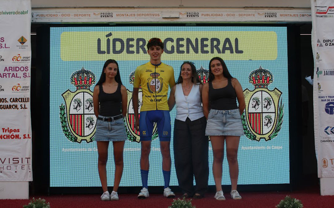 Néstor Herrera, del Gran Canaria Team, primer clasificado de la primera etapa. / Club Ciclista Caspolino