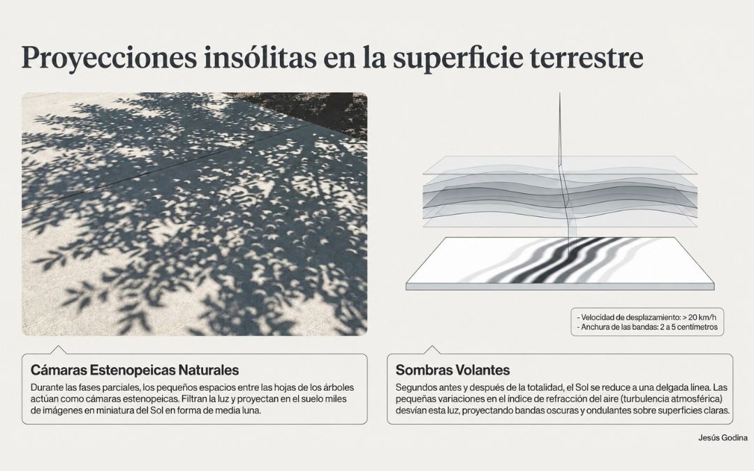 Efectos de sombras durante el eclipse./ Jesús Godina