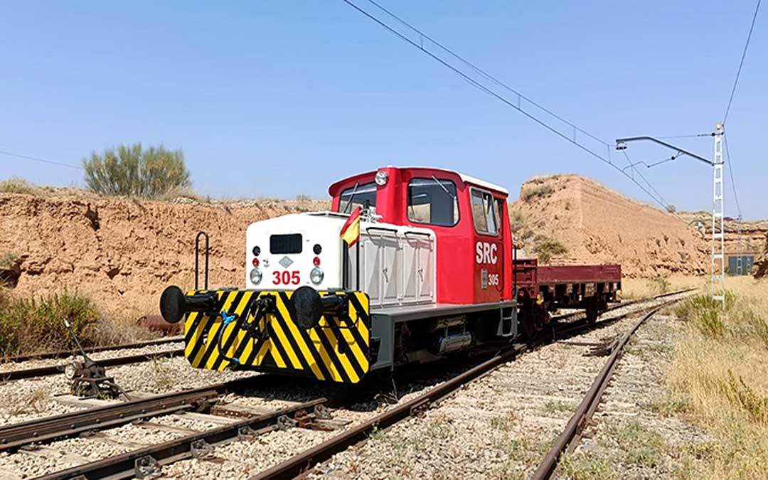 Parte de las primeras piezas que han llegado a la estación de Samper de Calanda / Web Tren Turístico 'Bajo Aragón'