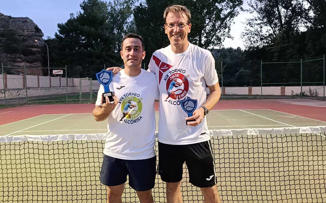 Guillermo Tena y David Omedas tras finalizar el Torneo de Tenis de Alcorisa / Cedida