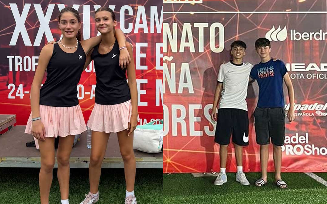 Jorge Salafranca, Pablo Martínez, Valentina Martínez y Julia Morera representando al Bajo Aragón en el Campeonato de España / Cedida