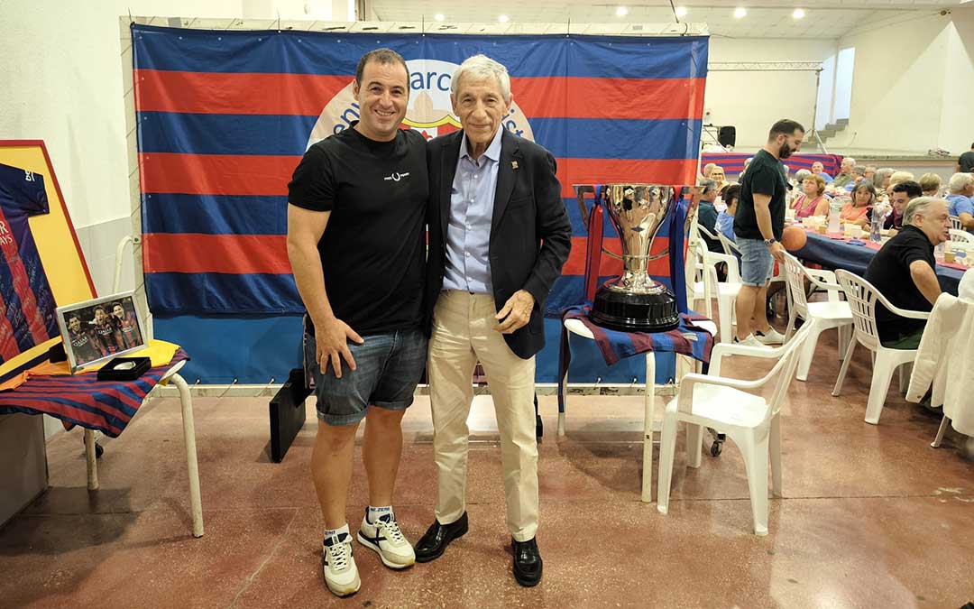 Antonio Olmo en el 30 aniversario de la Peña Barcelonista de Cretas / Cedida