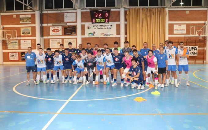El fútbol sala se vuelca con ASPANOA en La Puebla de Híjar: Zafan FS y Entrerríos Automatización recaudan 800 euros