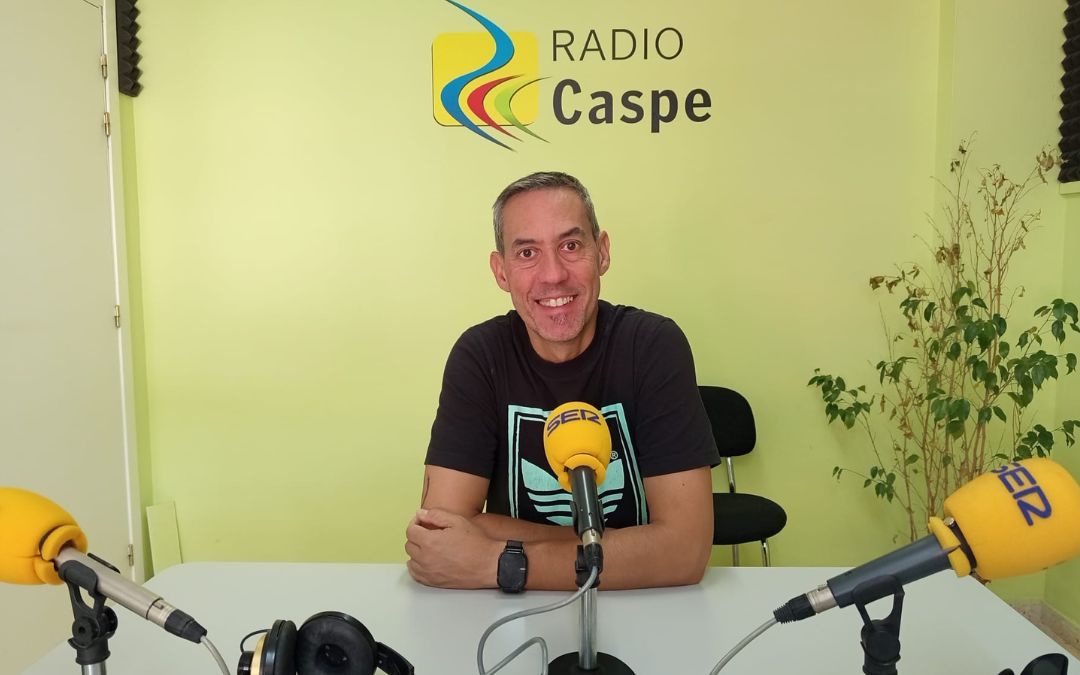 Marcos Sánchez en Radio Caspe./ S.F.