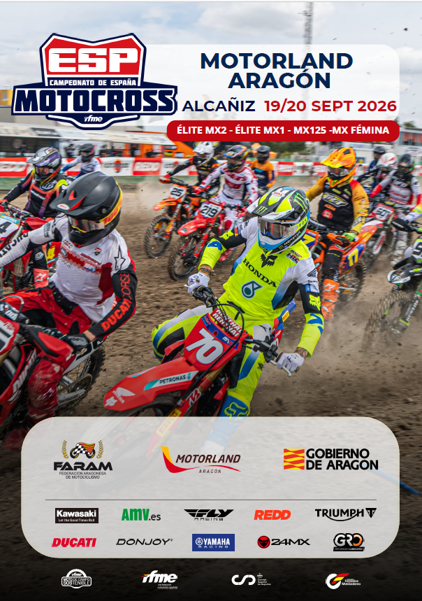 Imagen del cartel oficial del Campeonato de España de Motocross / Motorland Aragón